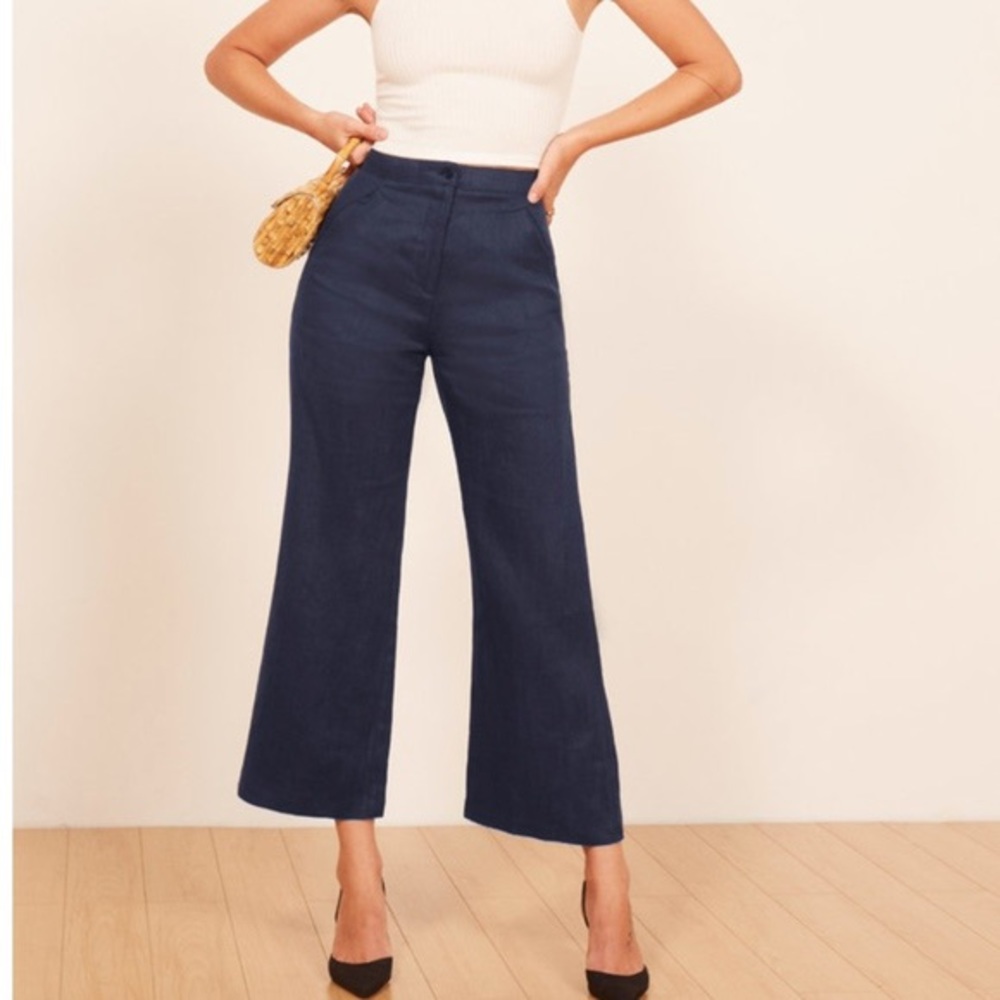 Reformation Jaylene linen wide leg pant